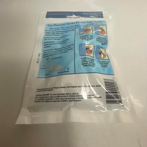 Platypus Orthodontic Flosser Easiest Way to Floss Braces 3 Pack of 30 Count New - Picture 3 of 5